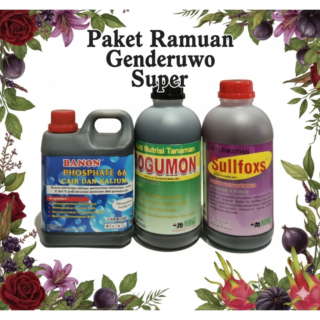 Bonus Kaos-Paket Lengkap Ramuan Pupuk Genderuwo Super