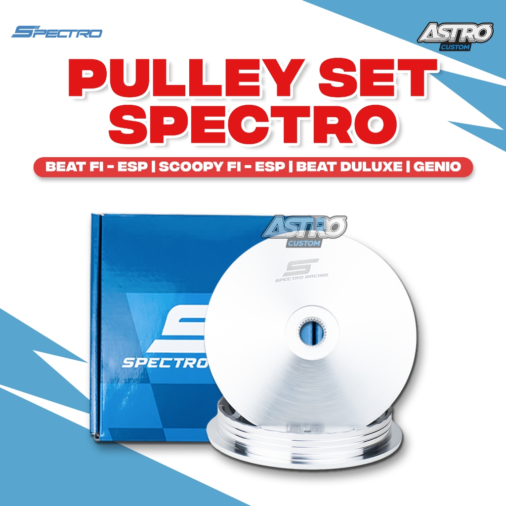Spectro Pulley Beat Fi Street Deluxe Scoopy Fi ESP Genio Vario 110 Rumah Roller Upgrade CVT Racing