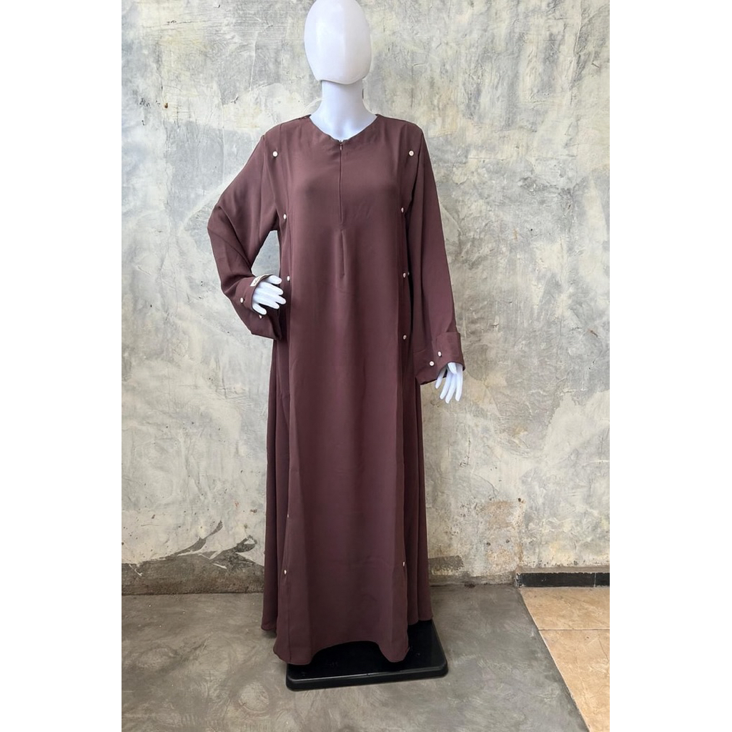 Hawwa Abaya by Ulrev.id | VGC | Like Lanna Aljenna | Deep Mahogany