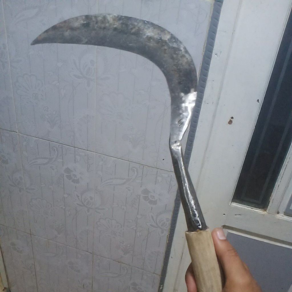 Arit Rumput,arit Tajam,Pengarit Rumput,Arit Pemotong Rumput,Arit Asli Madura Original,Super Tajam, B