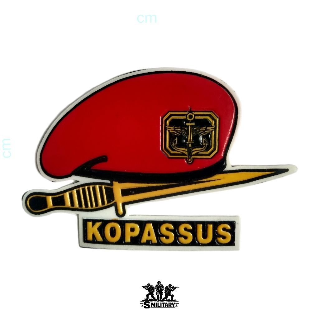Sticker Embos KOPASSUS Baret Merah - Sticker KOPASSUS Embos