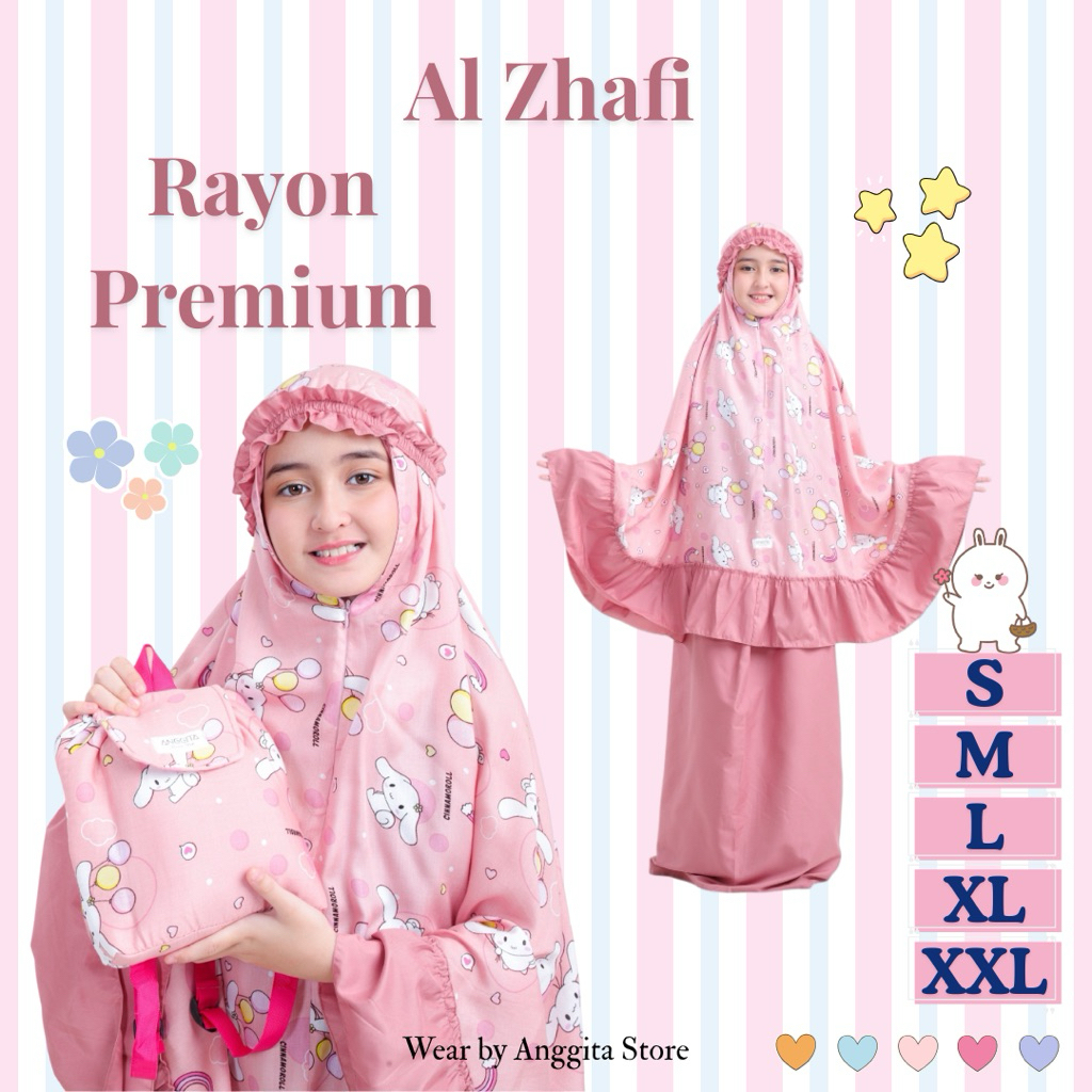 Mukena Anak Perempuan CLAUDINA | Mukena Bahan Rayon Premium Yang Super Nyaman Dan Sangat Sejuk Adem 