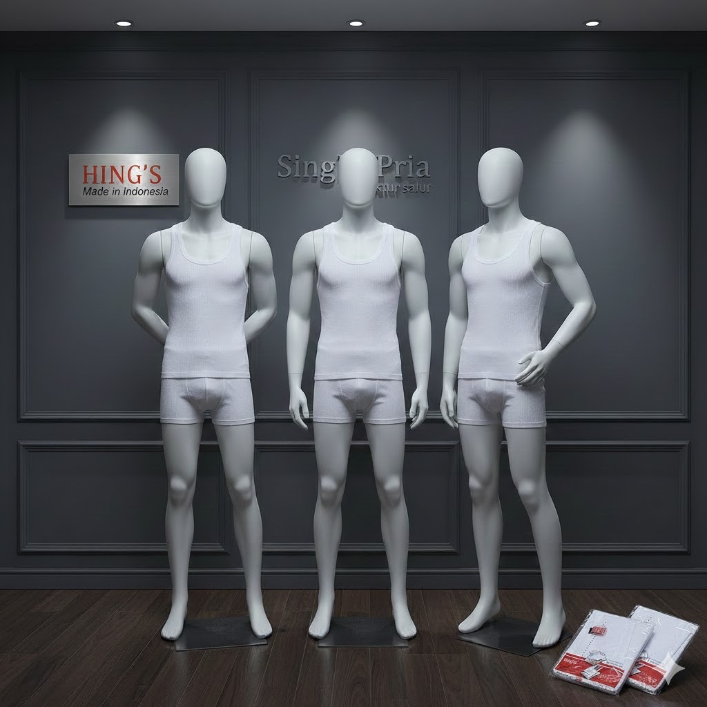 [3 PCS] Singlet HING'S 123 Pria Dewasa, Kaos Dalam Hings Laki-laki Hing GTman Remaja Rider GT 1 PCS 