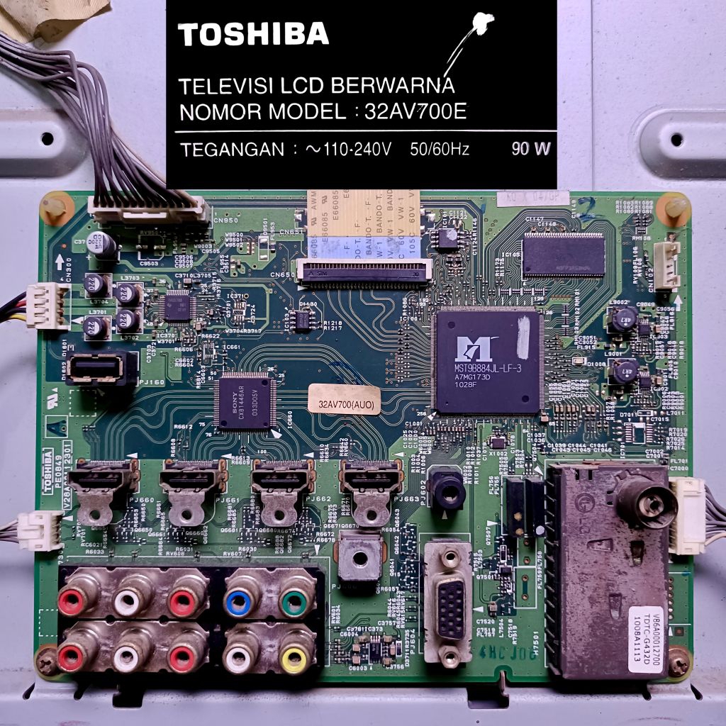 Mainboard / MB Thosiba 32AV700E LCD TV Toshiba 32" 32 AV700E 32AV700 MB / Board Original Bergaransi