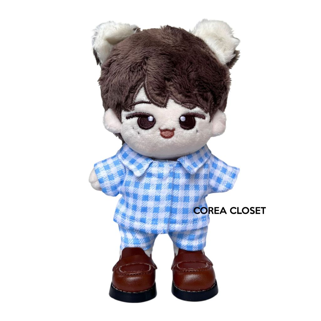 READY STOCK 10cm denimalz skzoo pilot mini doll clothes - Piyama setelan pajama party kemeja dan cel
