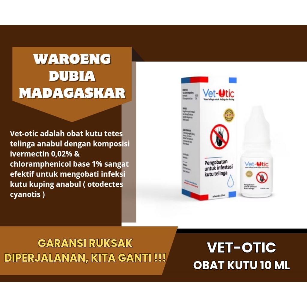 Vet-otic obat kutu tetes 10ml 100% ORIGINAL STOCK TERBARU