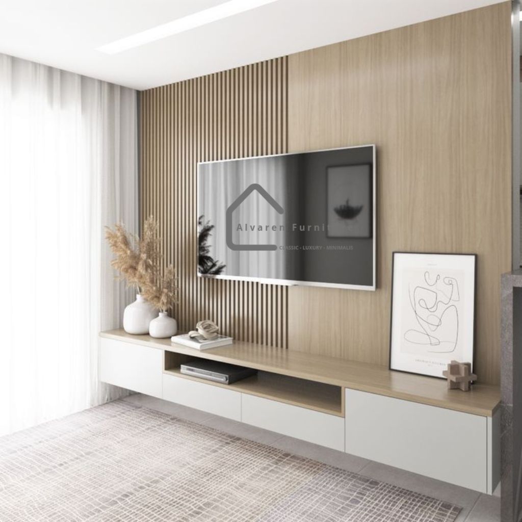 Meja Tv Gantung Pintu Minimalis Buvet Tv gratis palet kayu