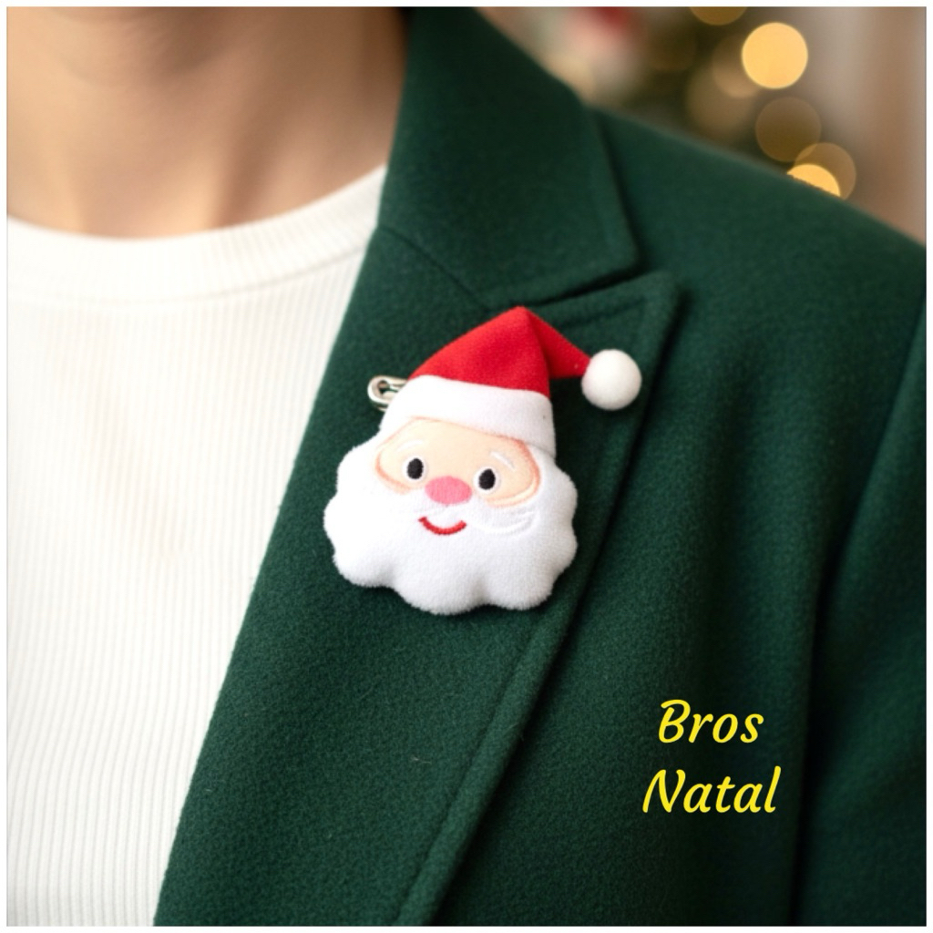 Bros Natal Bros Hiasan Baju Motif Natal Bros LED Natal Fashion Natal Hiasan Natal Aksesoris Natal Ch