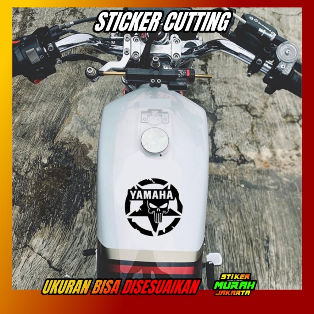 STIKER TANGKI BENSIN RX KING LOGO YAMAHA 3 STICKER CUTTING CUSTOM TRANSPARAN