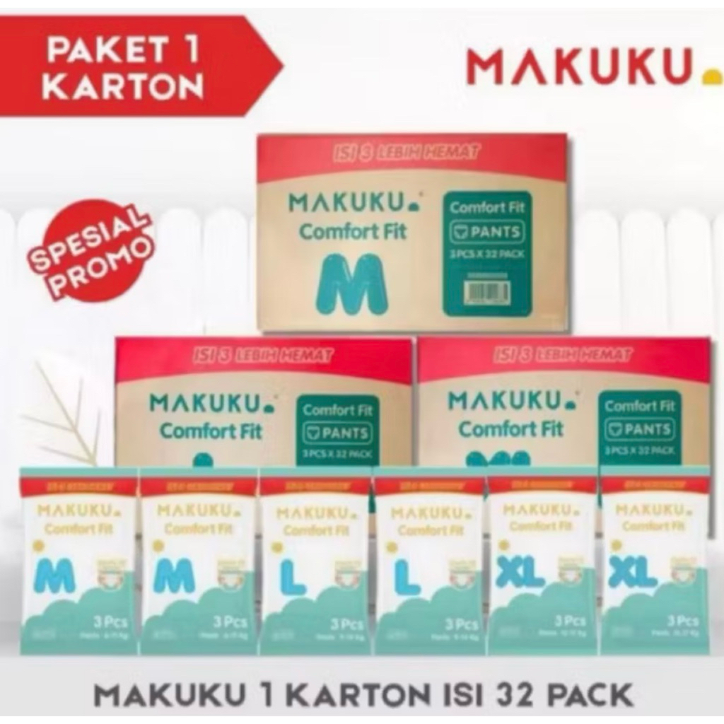 [1KARTON] RENCENG MAKUKU COMFORT FIT PANTS