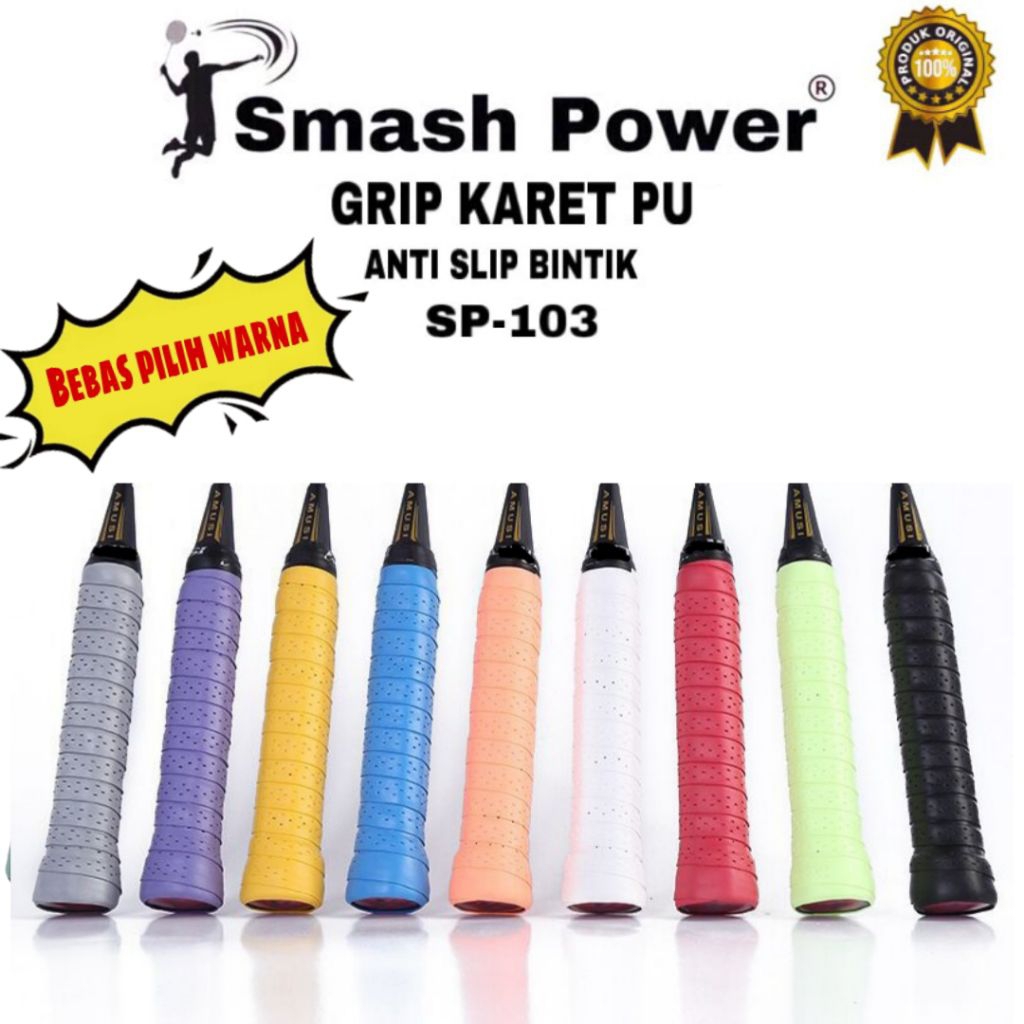 GRIP RAKET BADMINTON BINTIK SMASH POWER SP-103 ORIGINAL/GRIP KARET PU OVER GRIP