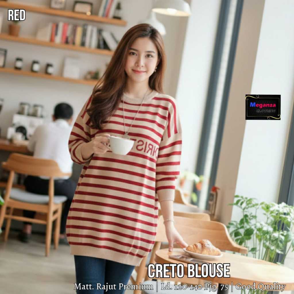 BLOUSE RAJUT WANITA KOREAN STYLE IMPORT OVERSIZE BAJU ATASAN WANITA BLOUSE JUMBO LD 130 ATASAN BIG S
