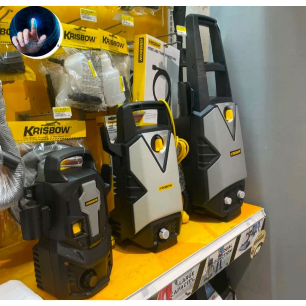 Krisbow High Pressure Cleaner 90/100/130 Bar Mesin Steam Cuci Mobil & Motor