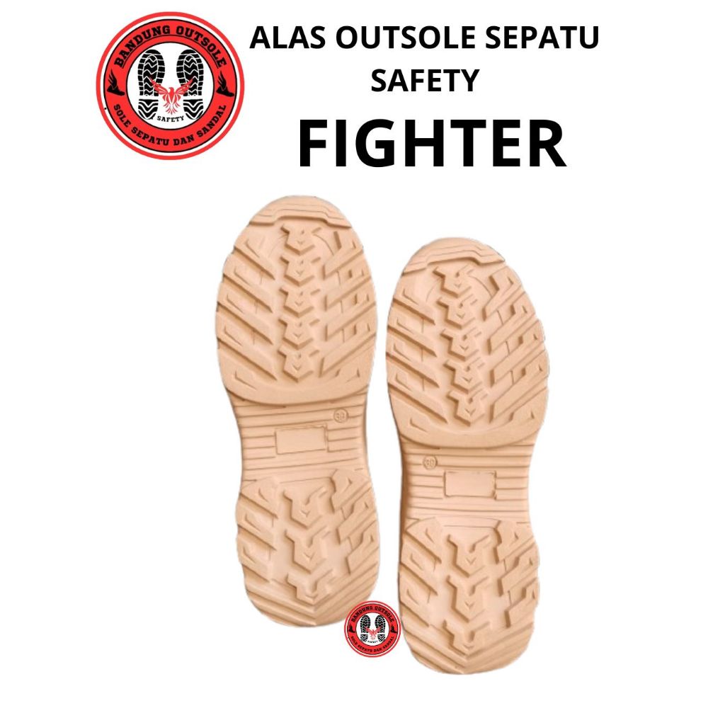Alas Outsole Sepatu FIGHTER Krem Bahan Karet Mentah