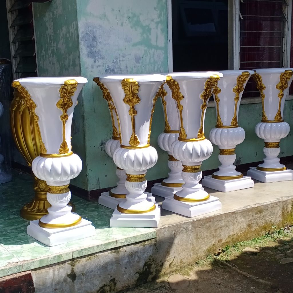 pot bunga fiber tinggi 100cm