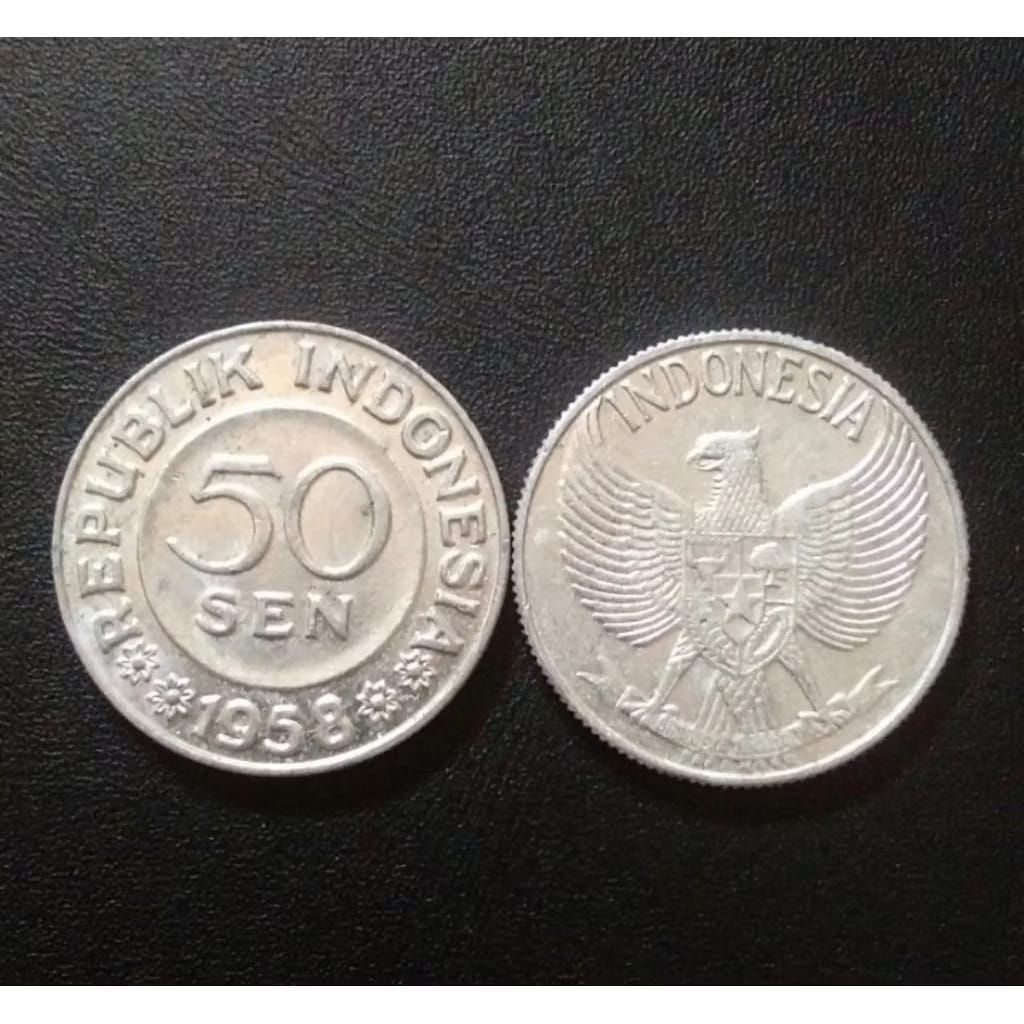 Koin 50 Sen Garuda Tahun 1958-1961 Koleksi Uang Coin Logam Lama Kuno Jadul Langka