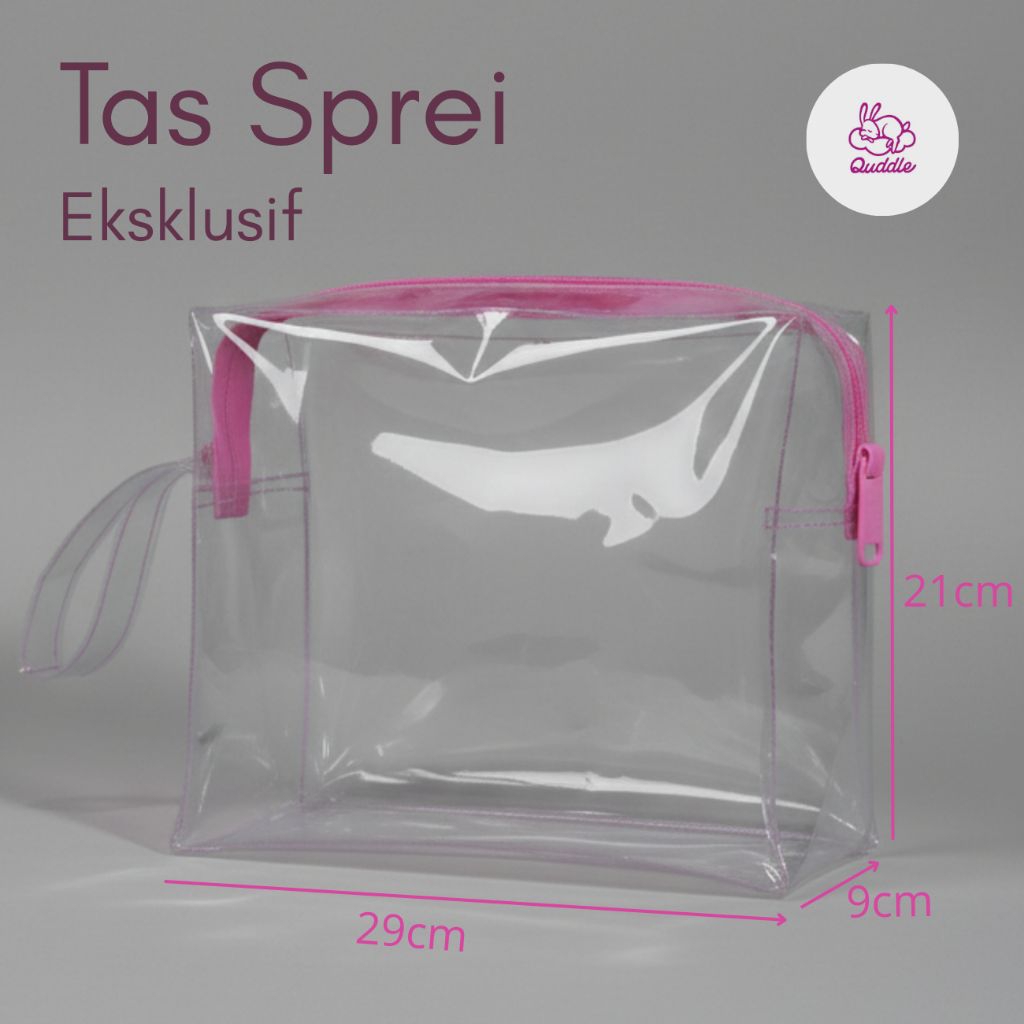 Tas Sprei Resleting | 21x28x8 |Tas Makeup | Tas Sprei Aesthetic | Eksklusif | Tas Sprei Double