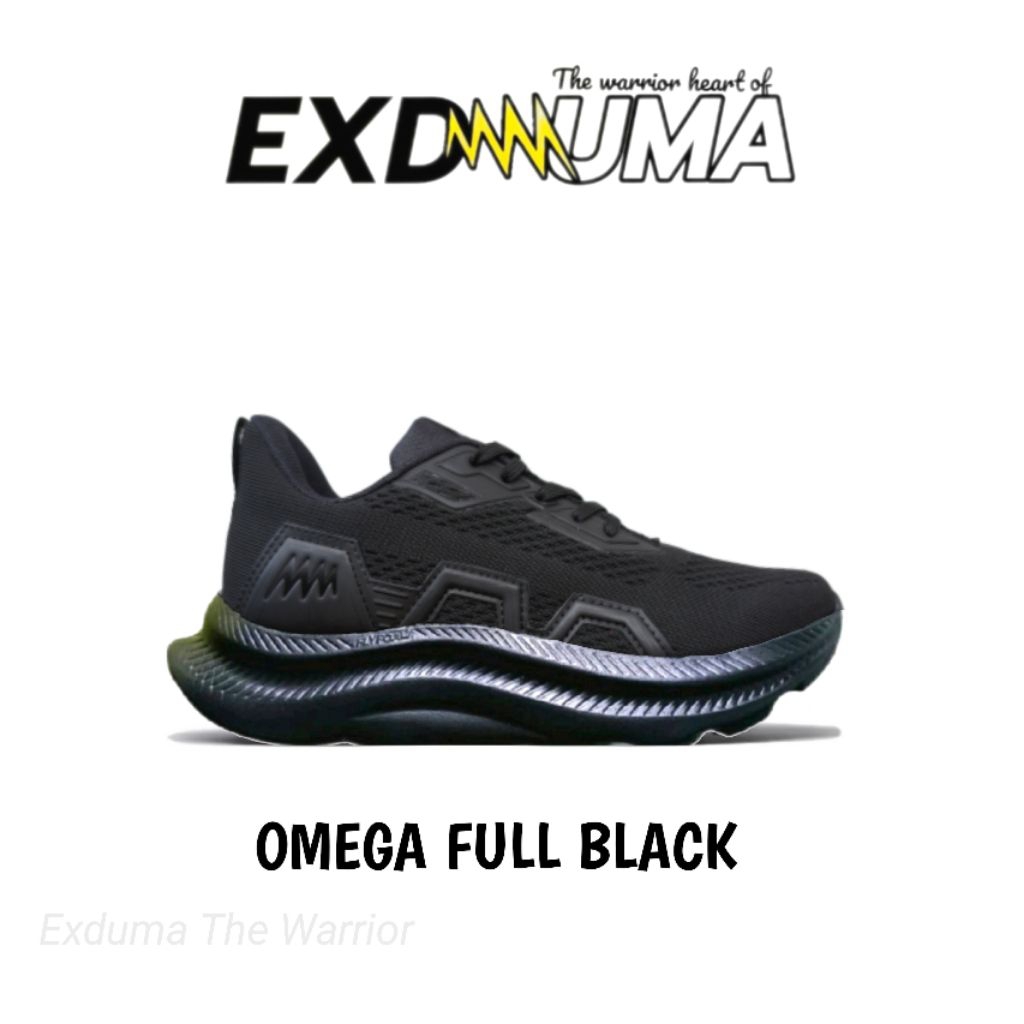 SEPATU EXDUMA OMEGA FULL BLACK/SEPATU HITAM FULL