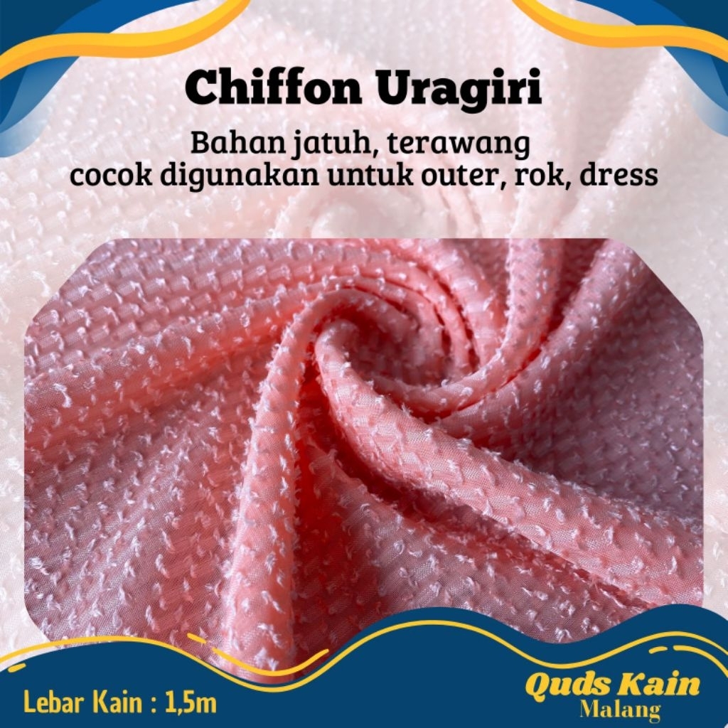 Kain Chiffon Uragiri | Kain Sifon Motif Dot
