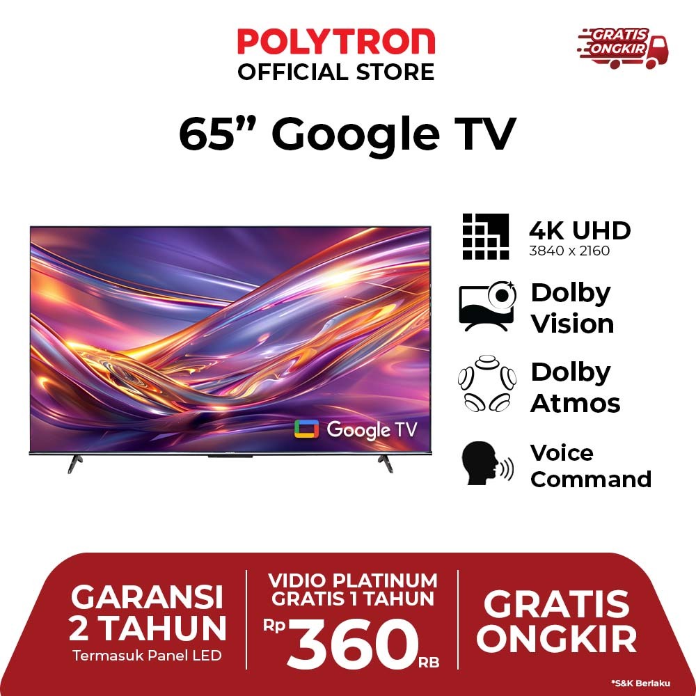 POLYTRON 4K UHD Smart Google TV 65 Inch PLD 65UG5959