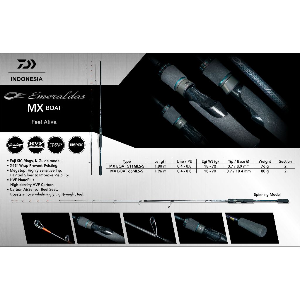 ROD DAIWA EMERALDAS X BOAT 511MLS-S