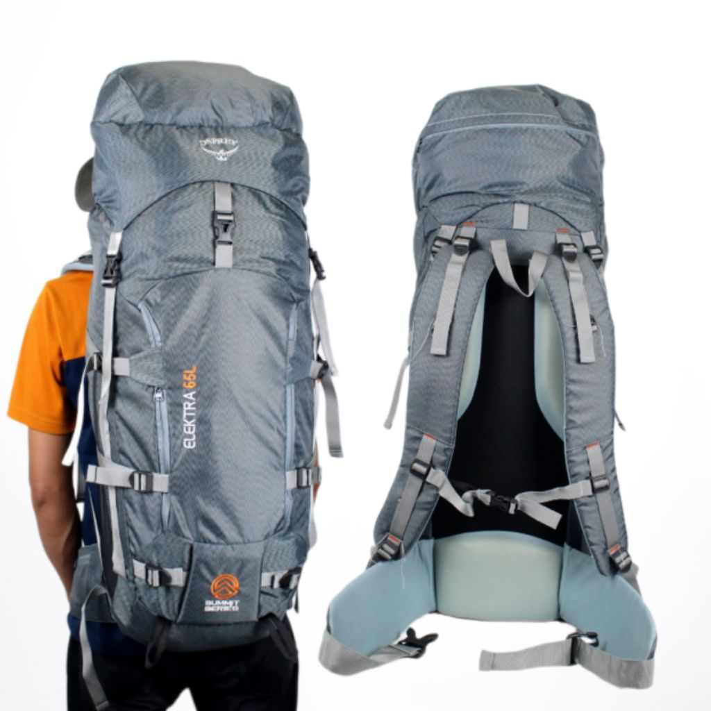 Tas Gunung Osprey 60 Liter Tas Hiking Tas Carrier Fiber Frame Tebal