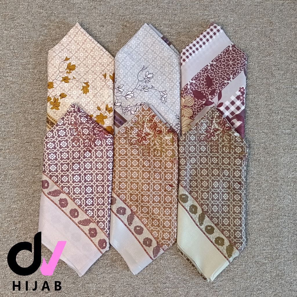 3Pcs Hijab Azara Nur Sinar Glitter/Jilbab Segiempat Motif/Segiempat Motif Elegan/Azara Glitter/Motif