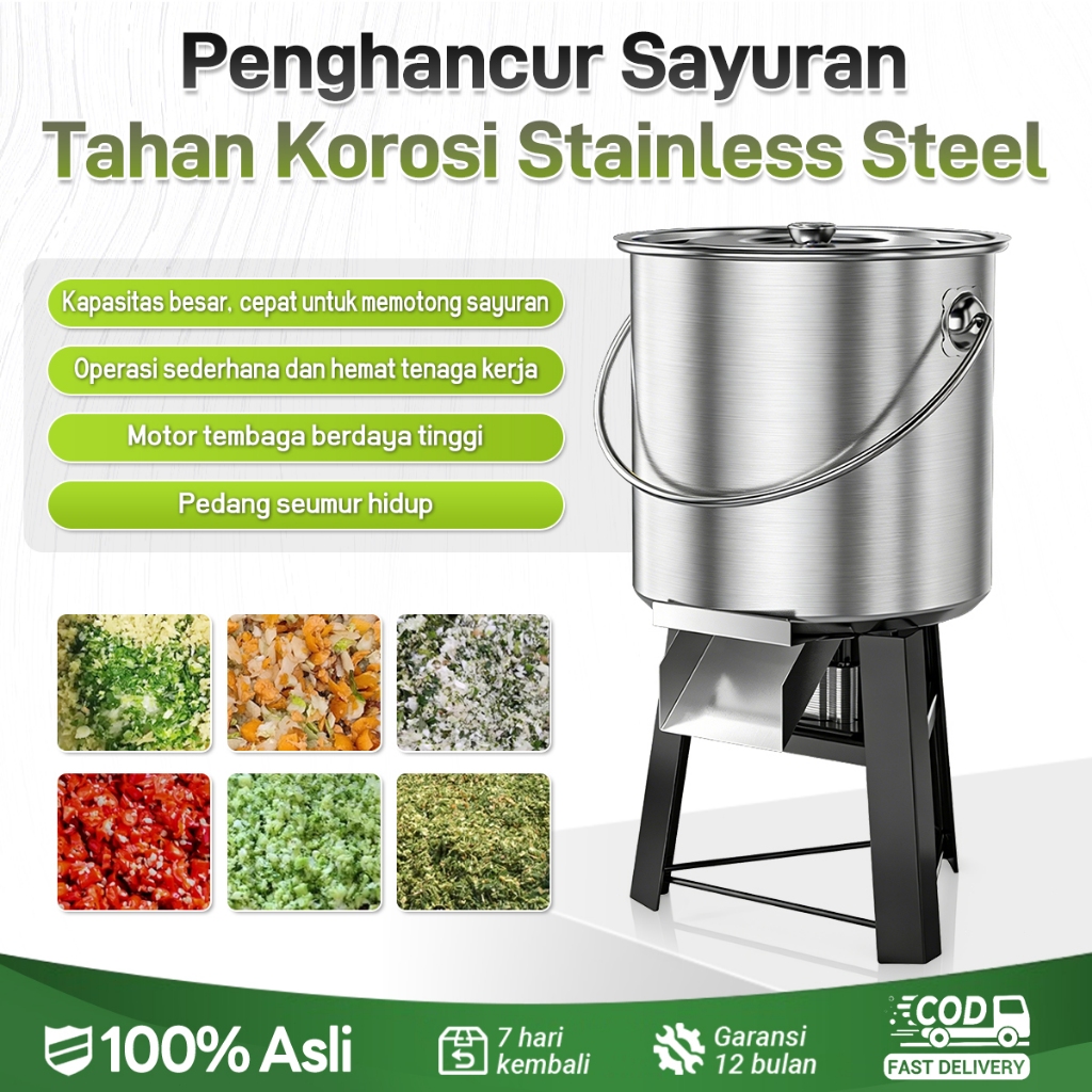 1000 Watt Penggiling Sayuran Stainless Steel Dapat Dilepas Mudah Dibersihkan Cepat Cocok untuk Ayam 