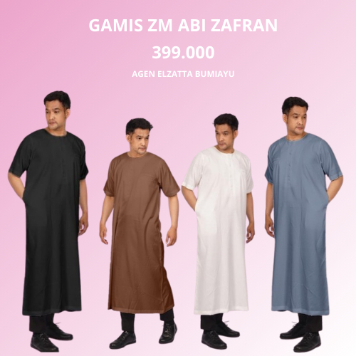 Zatta MEN Koko Gamis ZM Abi Zafran Gamis Laki-laki Bahan Adem Nyaman Dipakai