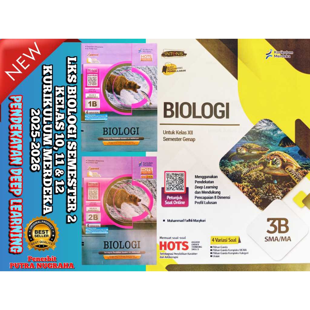 BUKU LKS BIOLOGI SMA/MA/SMK KELAS 10, 11 & 12 SEMESTER 2 KURIKULUM MERDEKA 2025-2026
