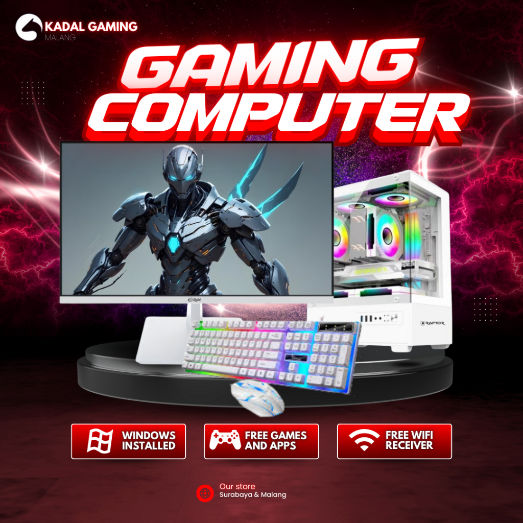 PC RYZEN 5 5600 VGA RADEON RX 580 16GB RAM FULLSET EDITING RENDERING GAMING LIVESTREAMING | KADAL GA