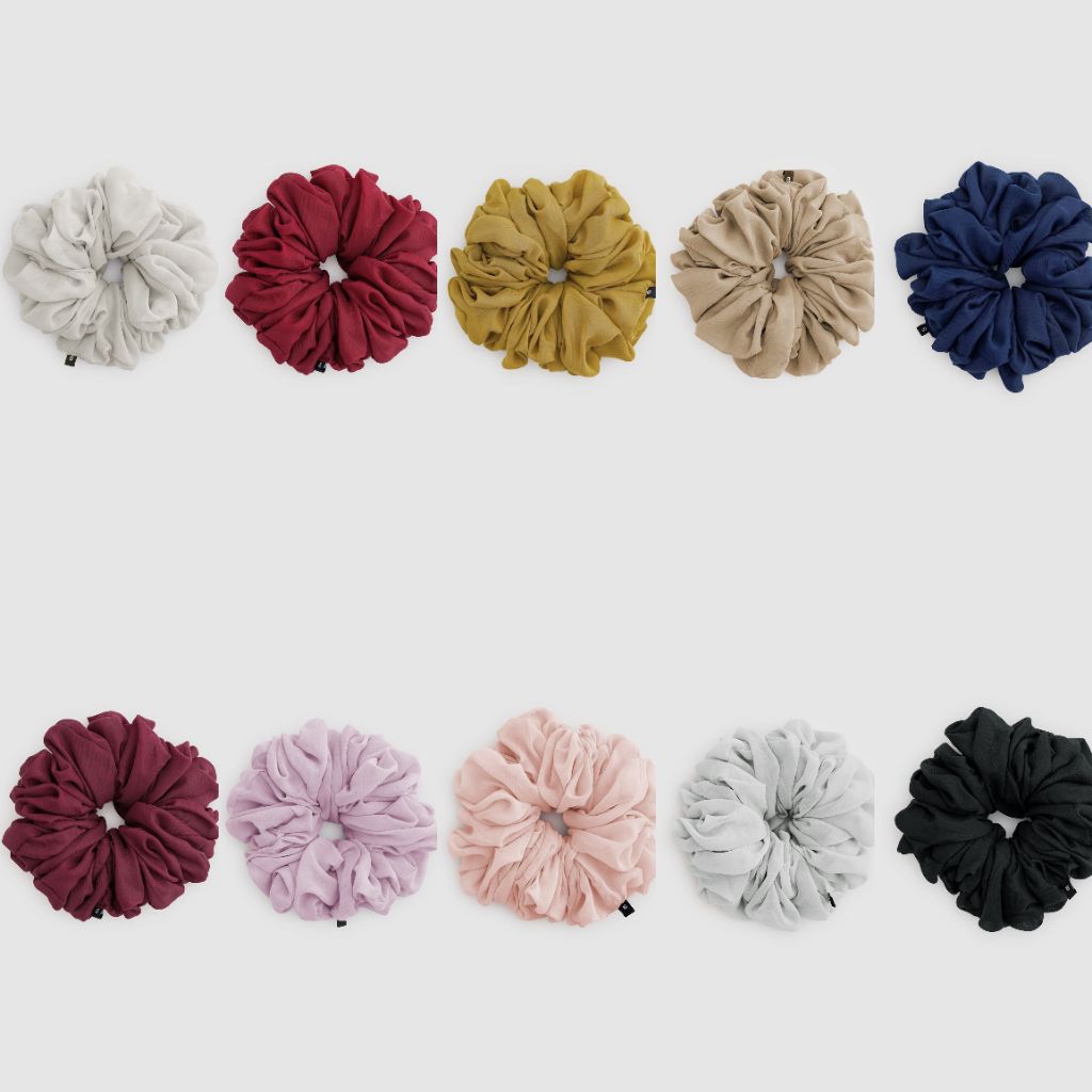 (Under Tag) Buttonscarves Everyday Twill Scrunchie New