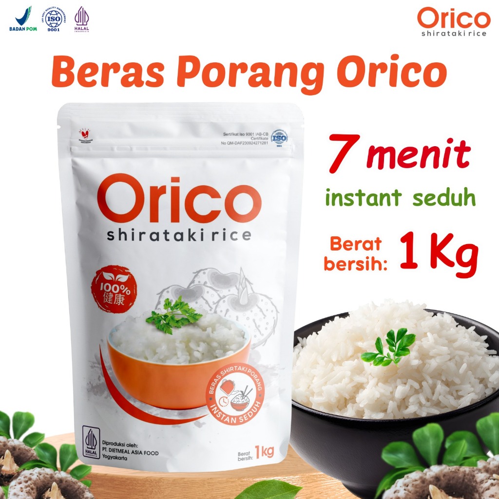 ORICO PORANG 1 KG - Beras Porang Instan Seduh Kemasan 1 KG