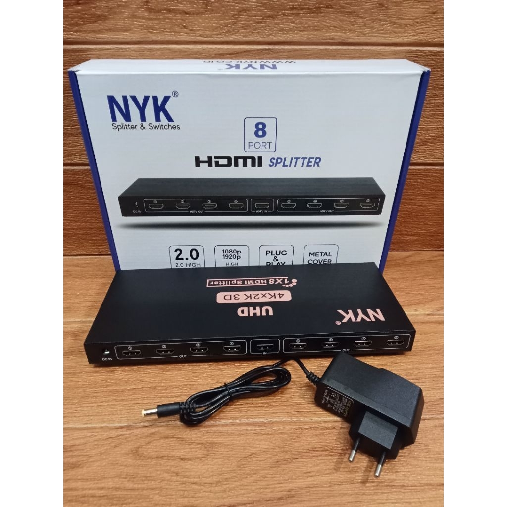 NYK HDMI SPLITTER 8PORT UHD FULL 3D NYK