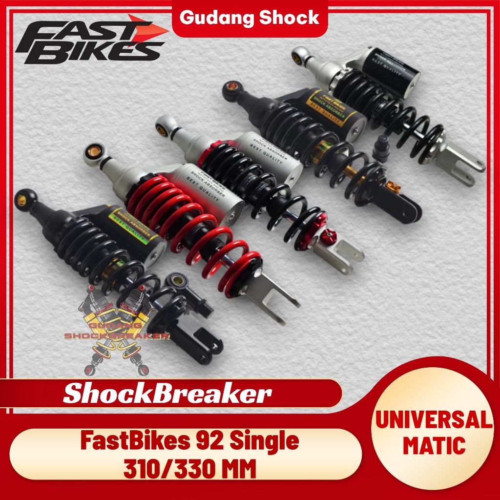 ShockBreaker FastBikes 92 Single Shock Tabung Atas Copy YSS Motor Vario Mio Scoopy Beat Fino DLL