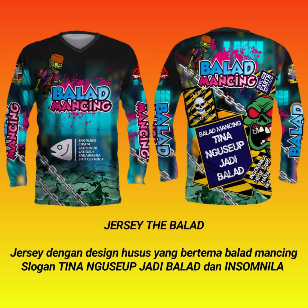 Jersey Mancing Balad Mancing Original / Jersey Mancing Custom/ Bahan Wafle Drift Premium (M, L, XL)
