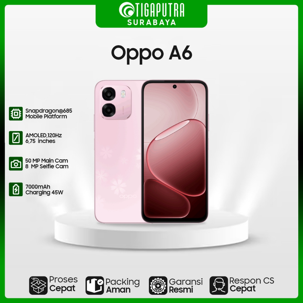 Oppo A6 (RAM 6GB, ROM 128/256GB, Battery 7000mAh, Snapdragon 685)