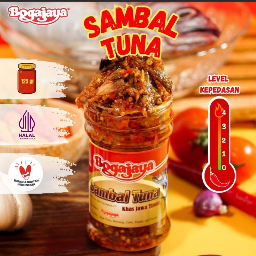 BOGAJAYA Sambal TUNA 200Gr Siap Makan Oleh Oleh Khas Surabaya