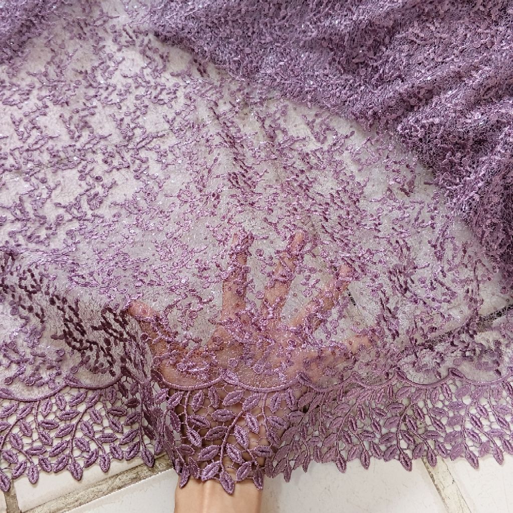 kain brokat tile prada - Harga/0,5m - bahan brokat tile prada payet - bahan tile prada payet premium