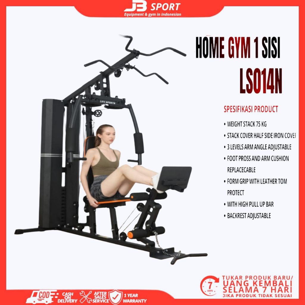 Home gym 1 sisi Alat Olahraga Multigym Alat Fitnes Gym angkat Beban