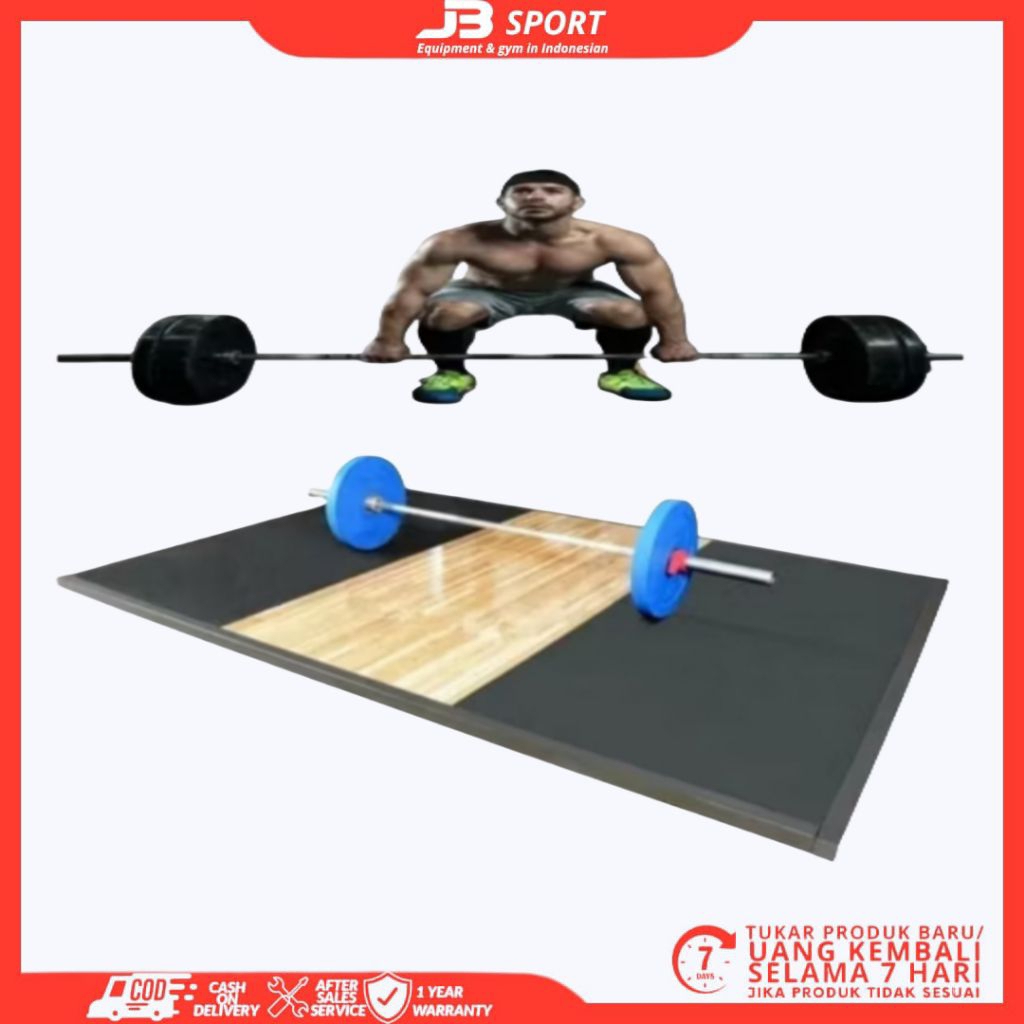 Alat Fitnes Angkat Beban Weightlifting Platform satu set/Deadlift plaform ankat beban