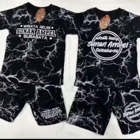 Baju Sunan Ampel anak setelan motif petir
