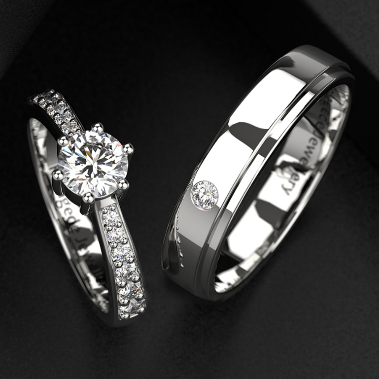 Kotagede Jewellery - Cincin Nikah Palladium Sepasang Premium | Palladium Wedding Ring Handmade