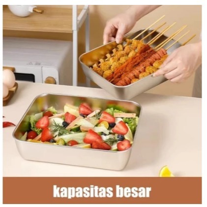 Nampan Stainless Steel / Nampan Baki Stainless Steel / Nampan Kotak Stainless Steel