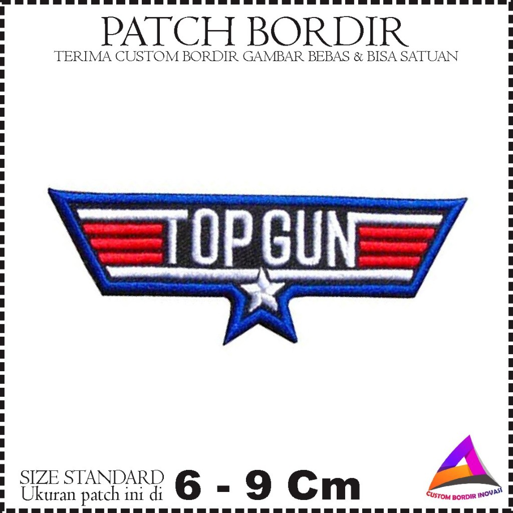 Emblem Patch Bordir Top gun Keren - CBI