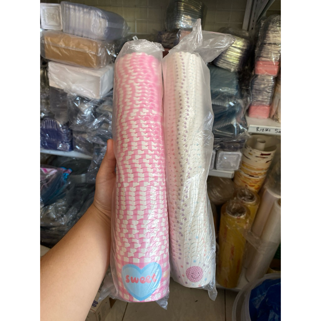 50 pcs CUP KUE MUFFIN CUP MUFFIN S & M