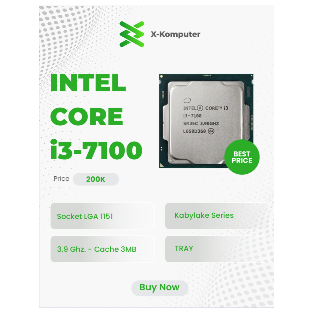 Prosesor Intel Core i3 7100 LGA 1151