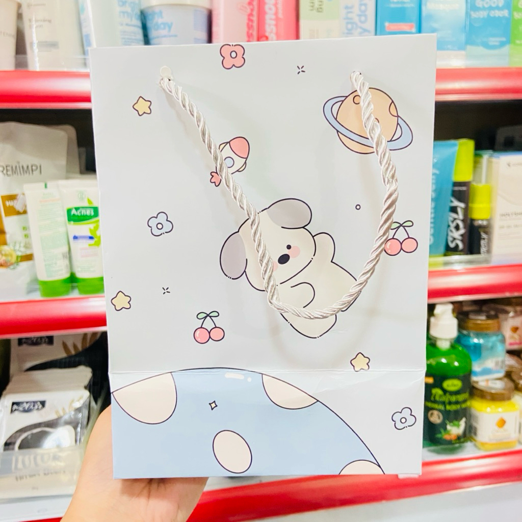 paper bag kecil motif karakter bear