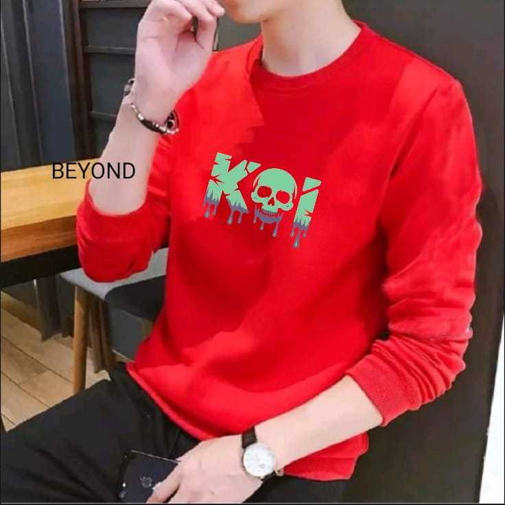 KAOS ATASAN PRIA DEWASA LENGAN PANJANG MOTIF KOI CETAK DTF TRENDY