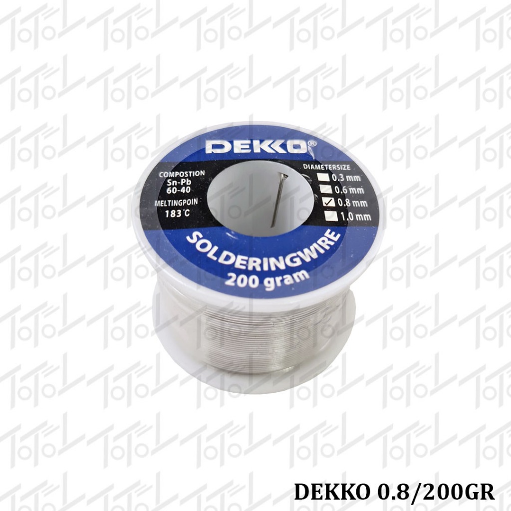 Dekko Timah 0.8 200gram / Dekko 0.8/200gr / Dekko Timah 0,8 mm 200 gr